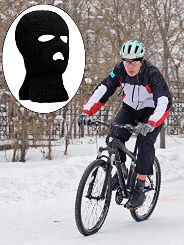 Black balaclava face mask for winter outdoor activities.