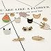 Cute Enamel Lapel Pins Set Cartoon Animal Plant Floral Fruits Foods Brooches Pin Badges for Clothing Bags Backpacks Jackets Hat DIY (Couple Cats Fruits Leaves)