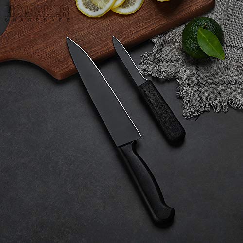 2 Homaker+Kitchen+Knives+Black+Stainless