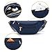 TINYAT Large Fanny Pack Travel Waist Bag Lightweight for Men&Women with Adjustable Strap T206 Blue