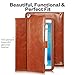 KAVAJ iPad Case 2018/2017 Leather Cover London for Apple iPad 6th & 5th Gen. Cognac Genuine Cowhide Leather with Pencil Holder Built-in Stand Auto Wake/Sleep Function Slim Fit Smart Folio iPad 9 7