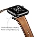 OUHENG Compatible with Apple Watch Band 42mm 44mm, Genuine Leather Band Replacement Compatible with Apple Watch Series 6 5 4 3 2 1 SE 42mm 44mm, Retro Brown