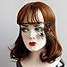 KingsCat Mesh Mask Spider Masquerade Halloween for Women Black