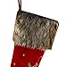 Valery Madelyn 21 inch Luxury Red Gold Christmas Stockings with Reindeer and Fur Cuff, Themed with Tree Skirt (Not Included)