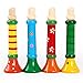 Bhbuy Baby Kid Children Wooden Musical Instrument Trumpet Hooter Bugle Suona Toy