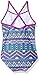 Kanu Surf Girls' Big Carrie Tribal 1-pc Swimsuit, Purple, 12