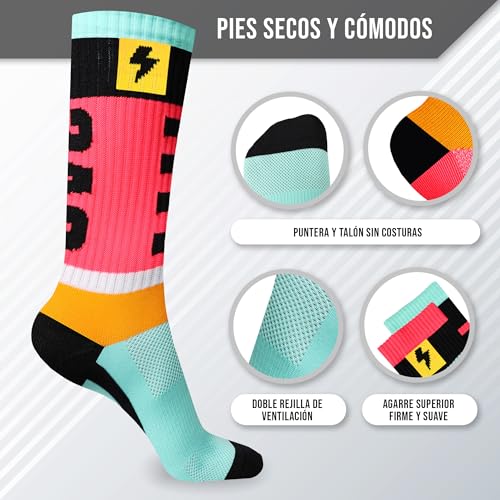 in s(h)ock Barcelona Sports Socks for Men and Women – Seamless Long Socks – Ideal for Cycling, Running, Paddle, Basketball and Daily Workouts