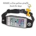 NewSun21 Phone Waist Pack, Waistband for iPhone 7, 7 Plus, 6s, 6s Plus, Google Pixel, Galaxy J7, S5, S6, S7, Edge, Note 3 4 5, LG G3, G4, G5, with Reflective Transparent Touch Screen