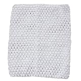 KADIWOW Crochet Tutu Tops For Kids (12 INCH, White)
