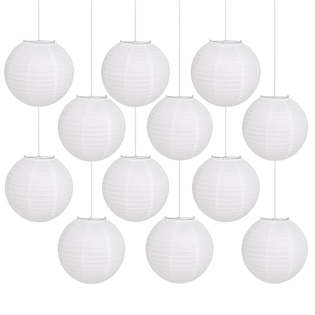 12" (30cm) Paper Lampshades for Ceiling Lights White Paper Light Shades Ceiling Lamp Shade (12)