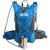 Hydration Backpack Bladder Pack Daypack with 3 Liter/100 oz Reservoirs Water Bladder Bag for Hiking, Running, Camping, Climbing, Cycling, Walking, Hunting (Blue Backpack + 3L Bladder)