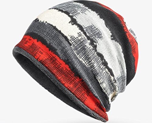 Invictus Pub Beanie Hat Scarf Hat Winter Skull Wool Hat Windproof, Chemo Cap for Men &amp; Women (red/gray/black)
