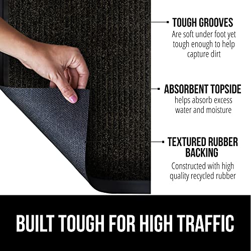 Gorilla Grip Heavy Duty Traffic Guard Doormat, 2 Pack, 35x23, Durable