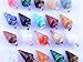 20pcs Mutilcolor Stone Healing Chakra Pendulum Line Cone Pendants Crystal Stone Charms Lot for Women Jewelry Making