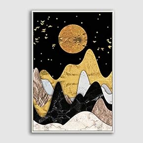 Framed Canvas Home Artwork Decoration Abstract Scenery Canvas Wall Art for Living Room, Bedroom - 16x24 inches