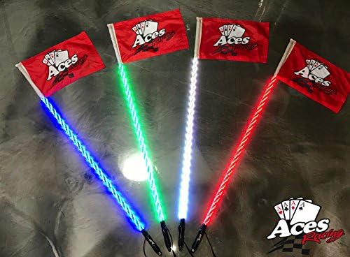 Deluxe Lighted Whips with Quick Connect and 1 Year Warranty (5 Foot, 200 Combinations)