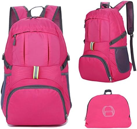 Foldable Backpack, Jayboson Lightweight Rucksack Foldable Backpack Large Capacity Anti Water Drops Nylon Packable Carry on Trekking Rucksack Backpacking Bags for Camping Outdoor Travelling Shopping 34L