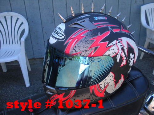 shubanditcompanyllc Motorcycle Helmets Streetbike H&d Harley Parts Helmet Mohawks Spike Strips Mohawk Helmet Not Included - Thumbnail 6