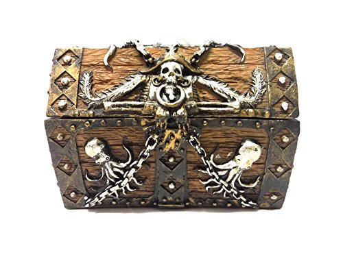 5.5 inch skull and chain pirate s chest jewelry/trinket…