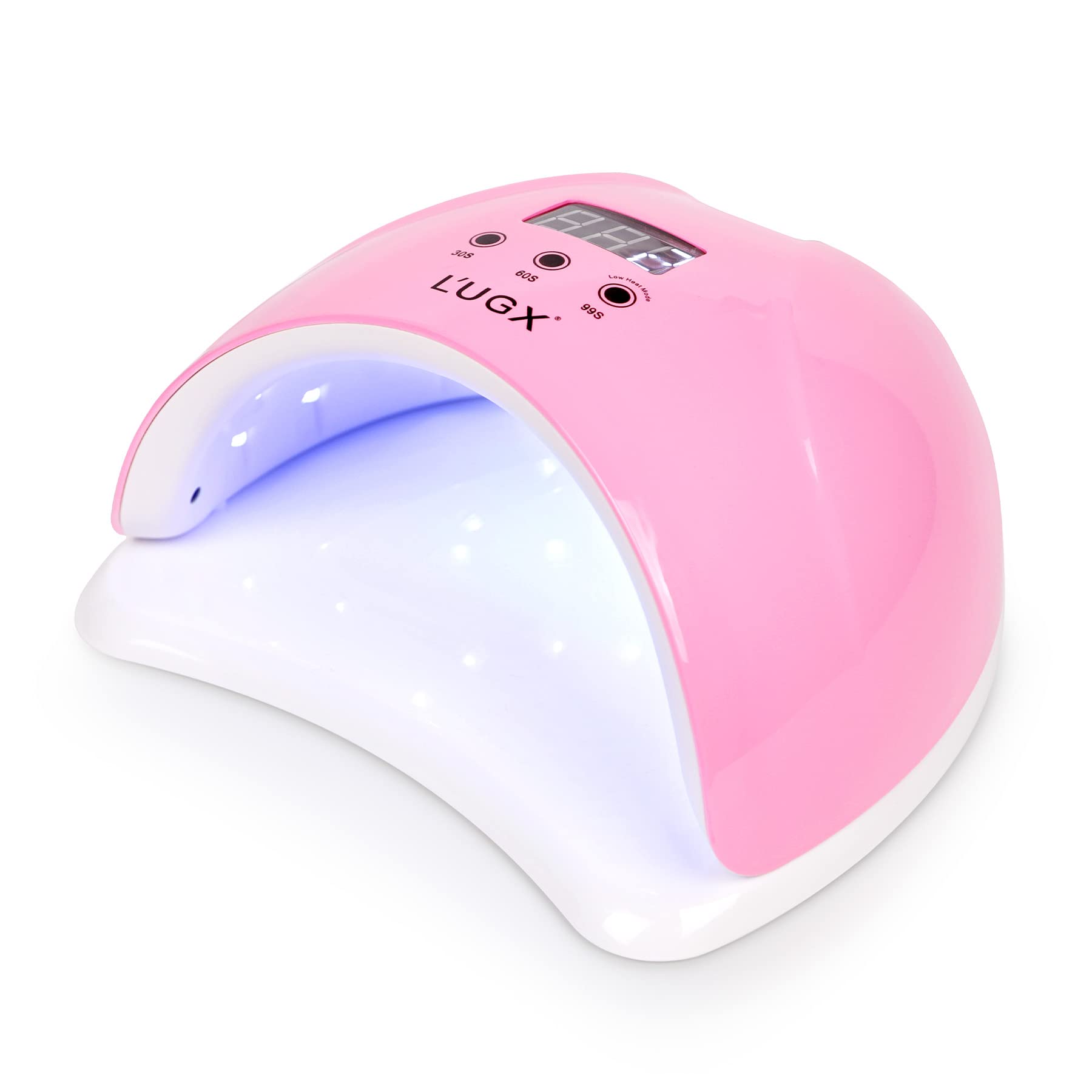 Photo 1 of L'UGX 48W UV LED Nail Lamp Nail Dryer for Gel Polish with 3 Timer, Gel Nail Polish Curing UV Light, Perfect for Home Salon Use (Pink)