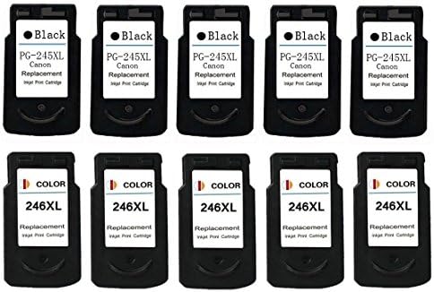 10/Pack PG 245xl CL 246xl Combo Canon Ink cartridges Compatible with: PIXMA MX 492 2420 2520 490