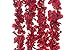 AlphaAcc Red Artificial Silk Wisteria Flower Hanging Garland Home Wedding Party Decor, Pack of 5