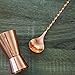Copper Bar Spoon - Decoratively Twisted Stainless Steel - Copper Plated 10.5