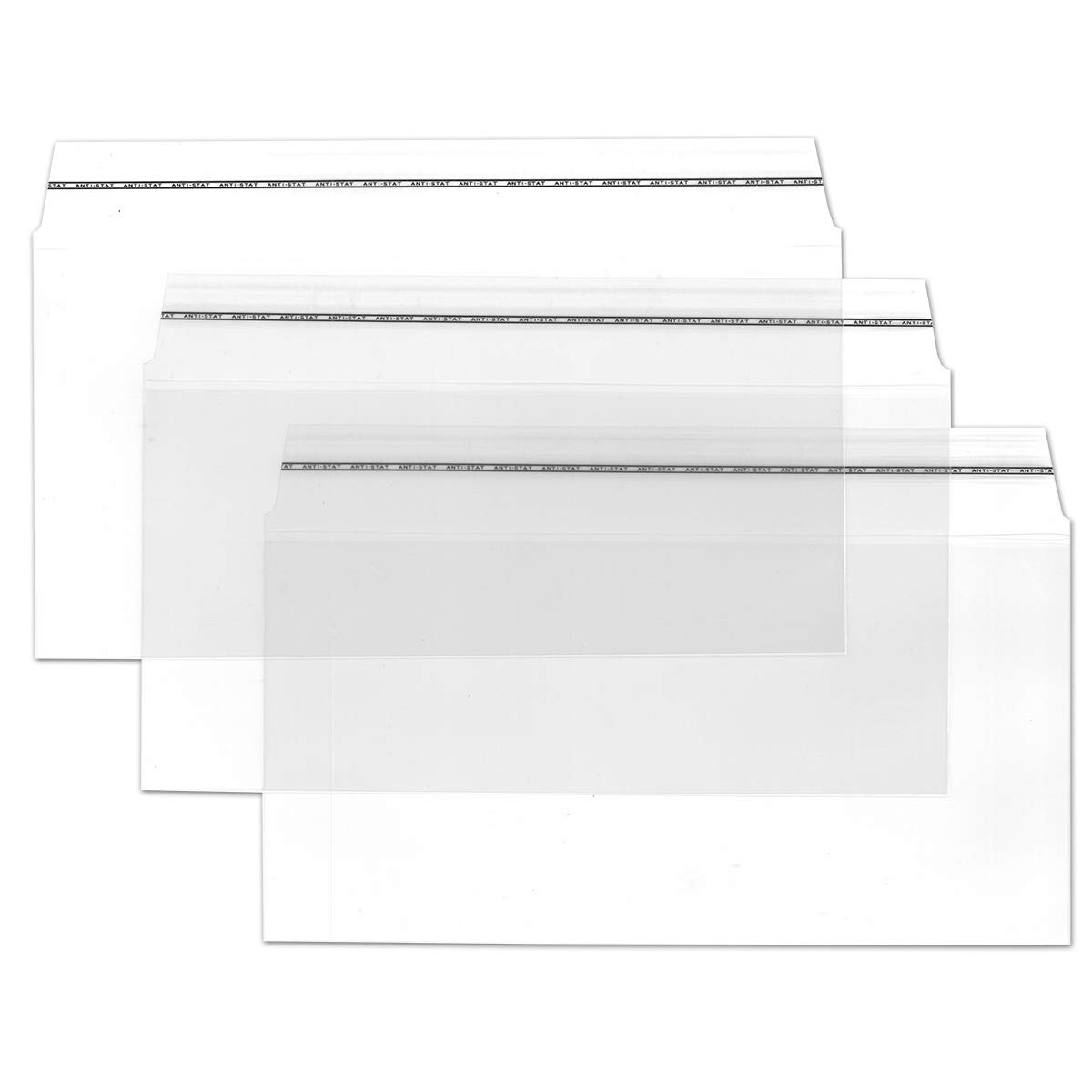 NEUSER PAPIER Transparent envelopes in DIN LANG 100 pieces self-adhesive crystal clear postal envelopes made of transparent film 11.0 x 22.0 cm ideal for advertising, invitations and gifts from GUSTA