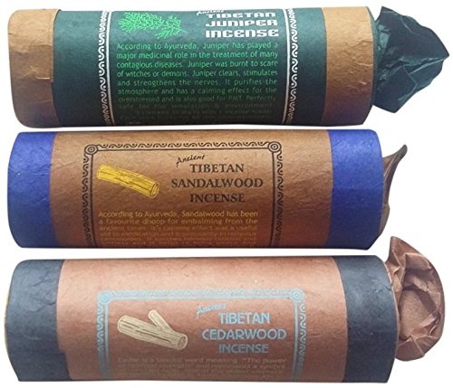 Native by Nature Tibetan/Nepalese Incense Sandalwood Juniper & Cedarwood Joss Sticks - Pack of 3