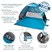 SimbaLux Pop Up Beach Tent Sun Shade Shelter Anti UV UPF 50 Instant Easy Open Popup Portable Cabana Canopy Sunshade for Park, Picnic, Kids Play, Camping, Sports | Great for Family of 4, Blue
