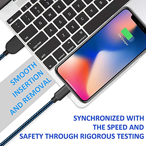 MVQIN iPhone Ladekabel [5Stück 1/1/2/2/3M] Lightning Kabel Nylongeflecht Schnellladekabel and Datenkabel für Phone 11/11Pro/11Pro MAX/X/XS MAX/XR/8/8 plus/7/7 plus/6s/6s plus/6/6 Plus/SE