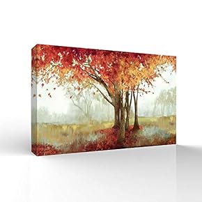 Canvas Wall Art for Living Room,Bedroom Home Artwork Paintings Abstract Forest Ready to Hang - 12x18 inches