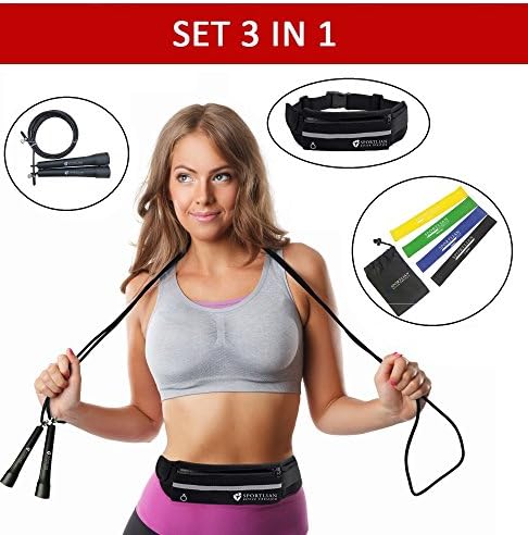 Resistance bands - jump rope - running belt - exercise bands - fanny pack - money belt - waist pack - workout bands - waist bag - stretch bands - skipping rope - workout gear - crossfit jump rope