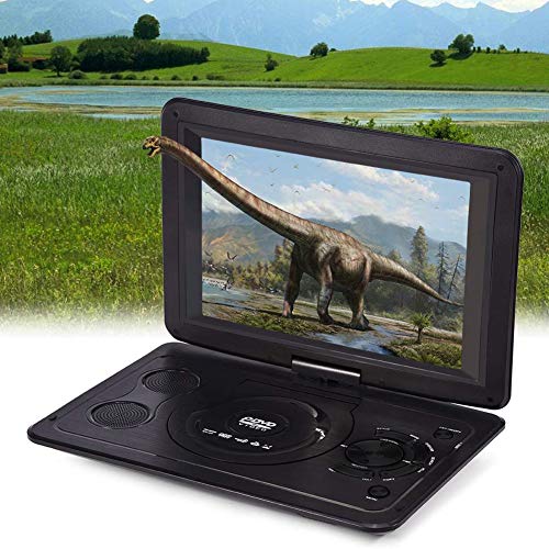 13.9 inch Portable DVD Player with Rechargeable Battery, 10.1 inch Swivel Display Screen, Card Reader, Car Charger,Power Adapter. Support 3D Playback, FM Radio,Power Off Memory
