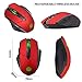 inphic Wireless Mouse, Egonomic Rechargeable Gaming Cordless Mouse with USB Receiver for PC, Laptop, Computer, MacBook (Red Plating)