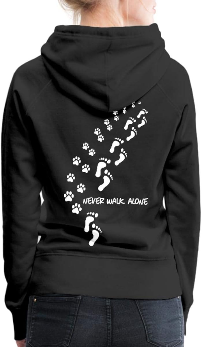 Never Walk Alone Dog Owner Women S Hoodie Amazon Co Uk Clothing