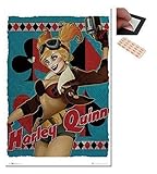 Bundle - 2 Items - DC Comics Harley Quinn Bombshell Poster - 91.5 x 61cms (36 x 24 Inches) and a Set of 4 Repositionable Adhesive Pads For Easy Wall Fixing