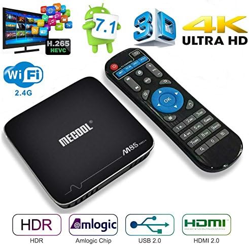 Android 7.1 TV Box, MaQue M8S PRO+ Amlogic S905X 64 bit Quad-core 2.4 WiFi 4K UHD Set-top Box