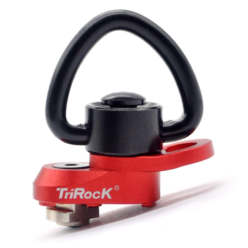 Trirock Mlk Sling Swivel Heart-shape loop with Push Button Red QD base & Sling Mount with a Hole for Snap Clip Hook Spring