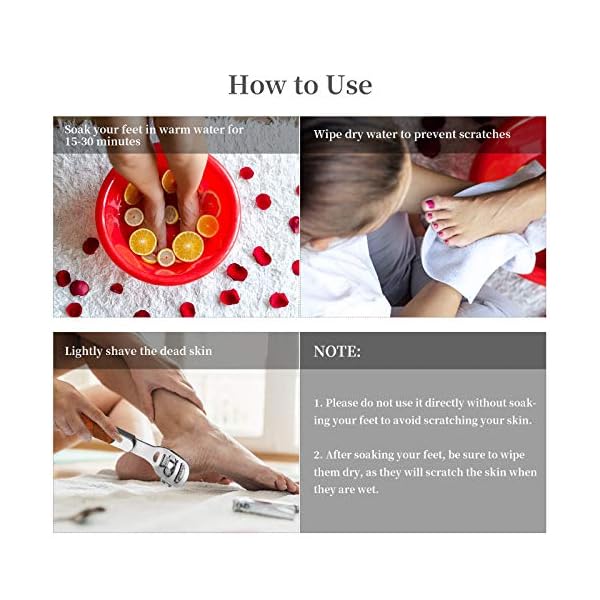 VEGCOO-Foot-Scraper-Stainless-Steel-Foot-File-Hard-Skin-Remover-Blade-for-Foot-Callus-Shaver-Heel-Dead-Hard-Skin-Remover-for-Hand-Feet-Pedicure-Foot-Care-Tool-with-20-Blades VEGCOO Foot Scraper, Stainless Steel Foot File Hard Skin Remover Blade, for Foot Callus Shaver Heel Dead Hard Skin…
