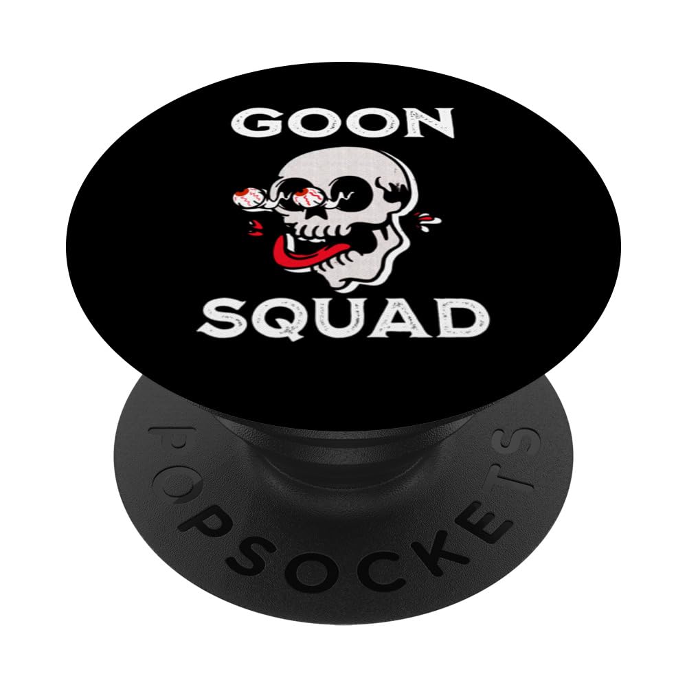 Goon Squad Skull w/ Crazy Eyes Gooning Out PopSockets Adhesive PopGrip