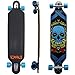 RIMABLE Drop-Through Longboard (41 Inch, Blue Skull)