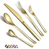 Gouden bestekset 30-delig, roestvrij staal Gouden bestekset, titanium beplating Gouden bestekset, gouden…