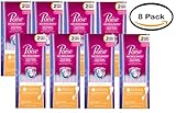 Pack of 8 - Poise Microliners Lightest Absorbency Long Length Incontinence Panty Liners, 50 count