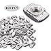 100pcs M4 T-Slot Hammer Head Nut, 2020 Series Silver Carbon Steel Fastener Aluminum Profile Extrusion Slot