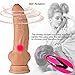 Remote Control Rotating Dildo with Suction Cup for Hand-Free, Liquid Silicone Vibrating Realistic Dildos with 7 Vibration Modes for Vagina G spot Stimulation, Vibrator Sex Toy for Women Solo Couple