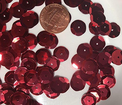 Sequins 10mm 1000/Pkg Red