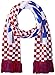 National Soccer Team Croatia Jacquard Knit Scarf, One Size, Red/White/Blue