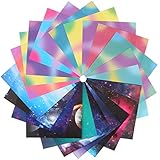 Mtlee 166 Sheets DIY Craft Origami Paper, Include 70 Sheets Beautiful Sky Origami Paper and 96 Sheets Gradient Colors
