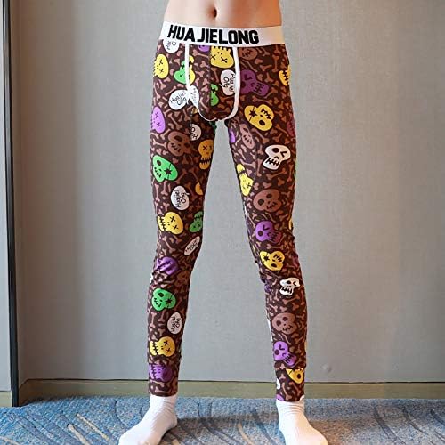 XXYY Mens Thermal Bottoms Printing Underwear Long Johns Trousers Winter,Sizes M/L/XL/XXL